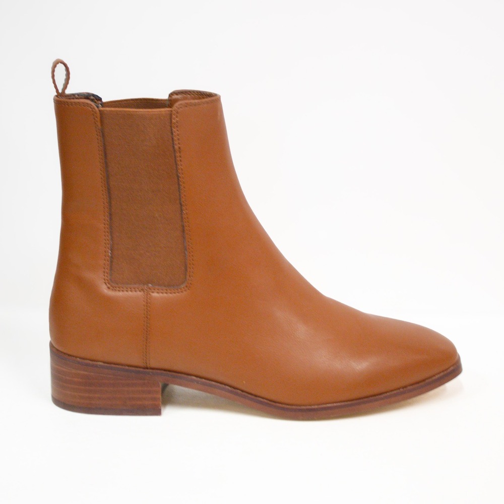 J.Crew Chelsea Boot Glazed Pecan Brown Leather Ankle Boot 9.5